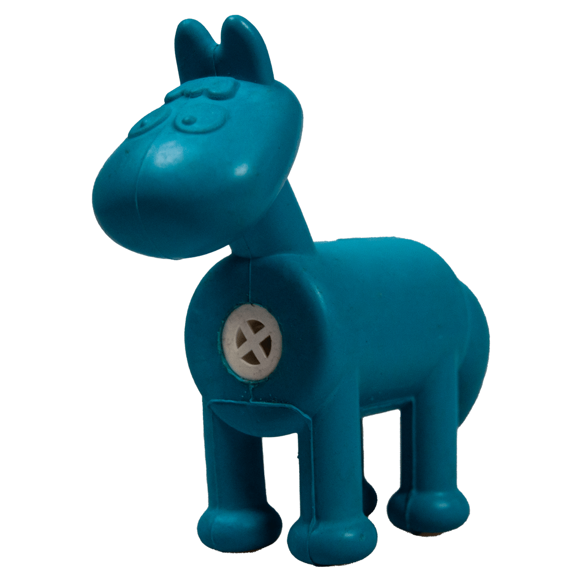 Leksak till hunden- blå häst i gummi