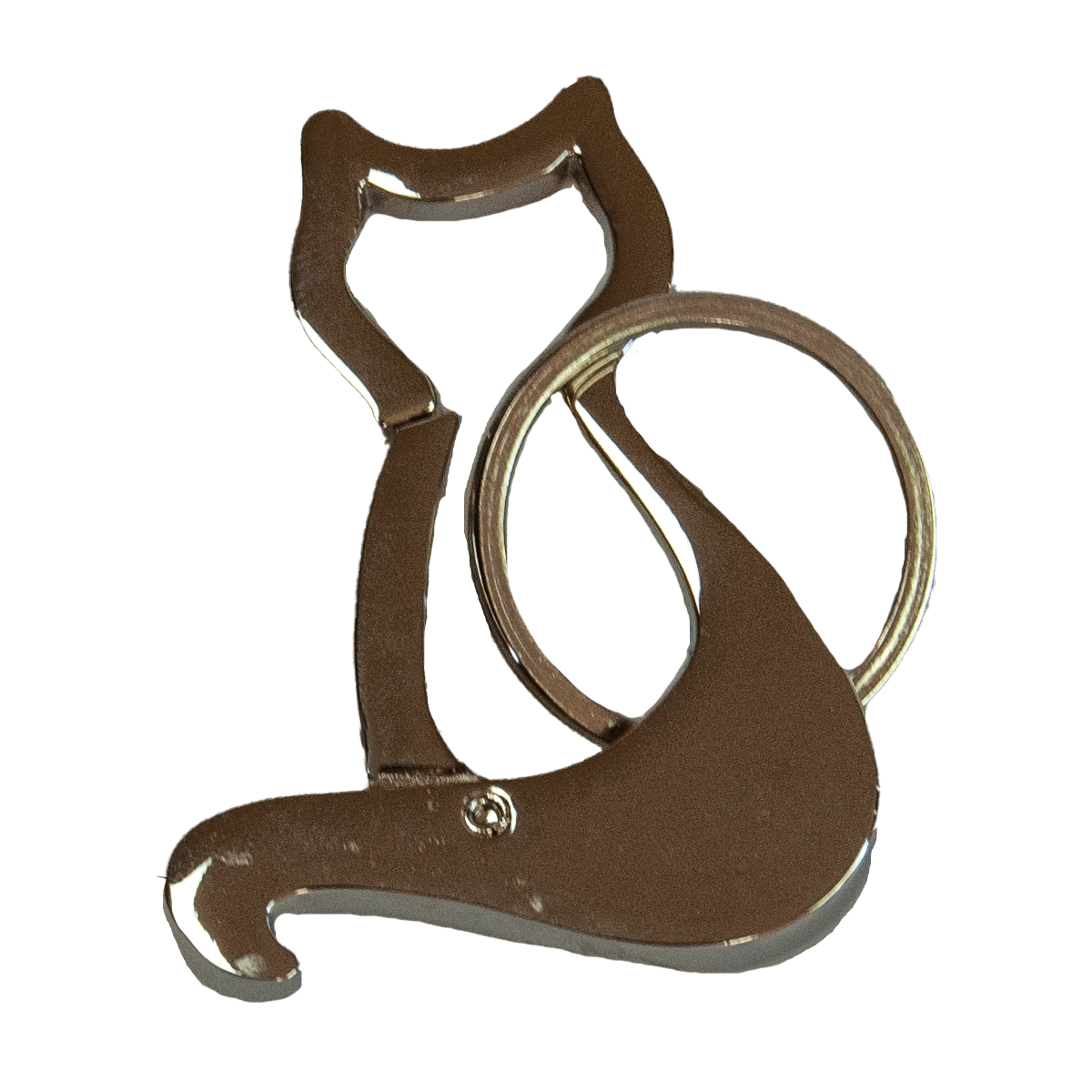 Karbinhake-nyckelring med katt