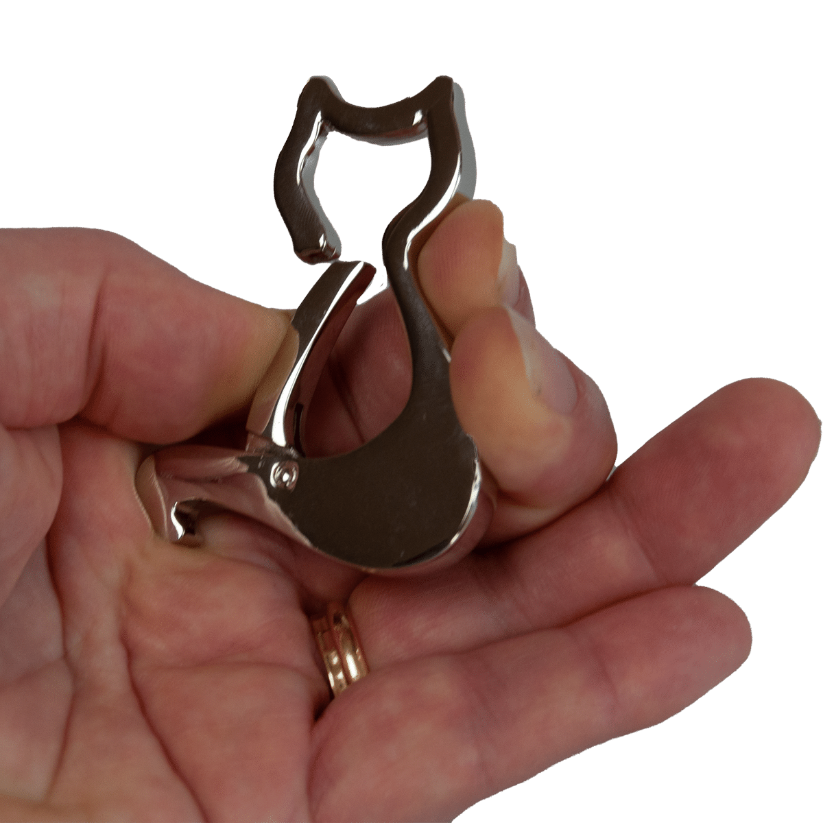 Nyckelring med en katt- karbinhake