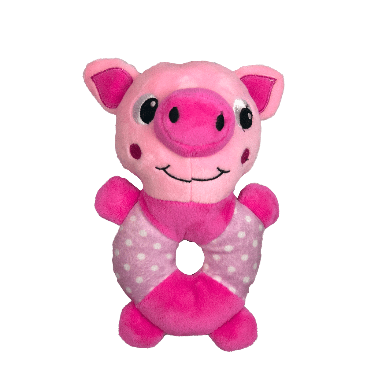 Rosa gris i plysch -hundleksak