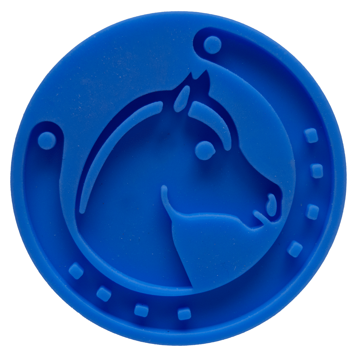 Kakstämpel med en häst och hästsko