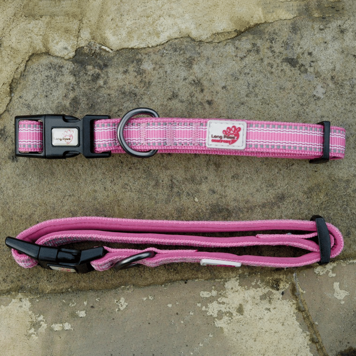 Skönt hundhalsband i rosa- Comfort collection