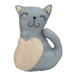 Kattleksak, stor katt med kattmynta, grå